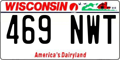 WI license plate 469NWT