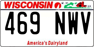 WI license plate 469NWV