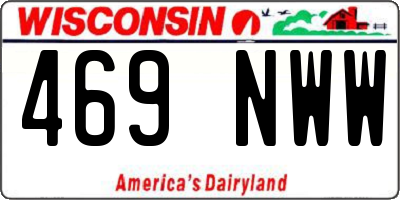 WI license plate 469NWW