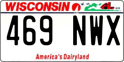 WI license plate 469NWX