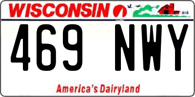 WI license plate 469NWY