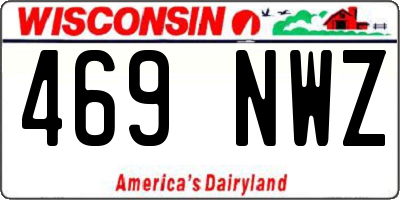 WI license plate 469NWZ