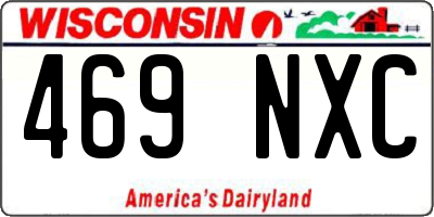 WI license plate 469NXC