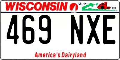 WI license plate 469NXE