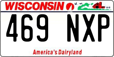 WI license plate 469NXP