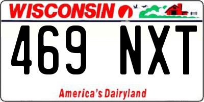 WI license plate 469NXT