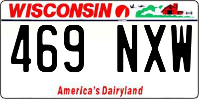 WI license plate 469NXW