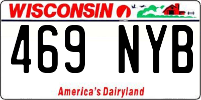 WI license plate 469NYB