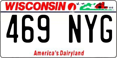 WI license plate 469NYG