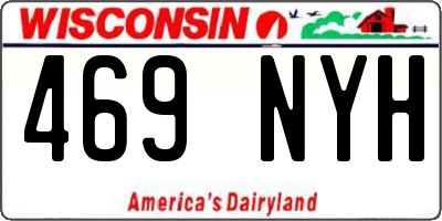 WI license plate 469NYH