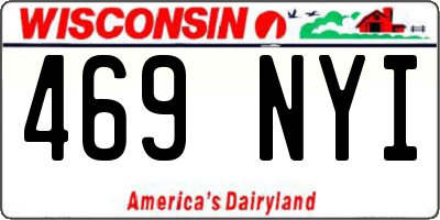 WI license plate 469NYI