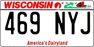 WI license plate 469NYJ