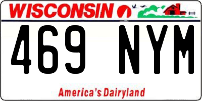 WI license plate 469NYM
