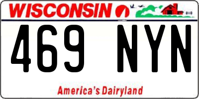 WI license plate 469NYN