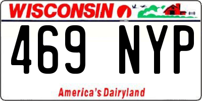 WI license plate 469NYP