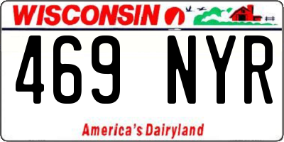 WI license plate 469NYR