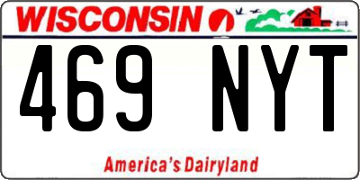 WI license plate 469NYT