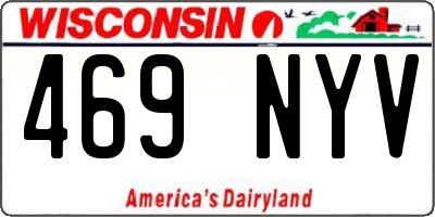 WI license plate 469NYV