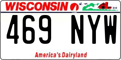 WI license plate 469NYW