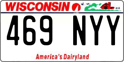 WI license plate 469NYY