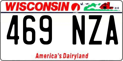 WI license plate 469NZA