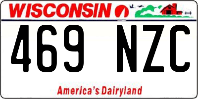 WI license plate 469NZC