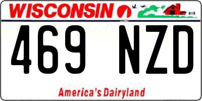 WI license plate 469NZD