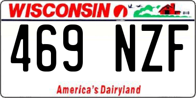 WI license plate 469NZF