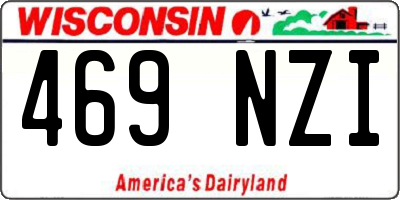 WI license plate 469NZI