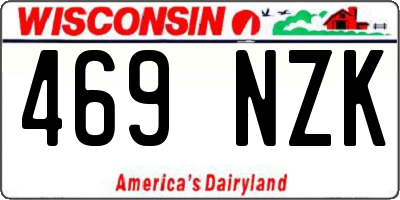 WI license plate 469NZK
