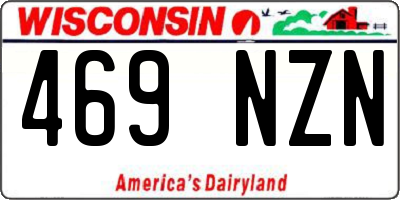 WI license plate 469NZN