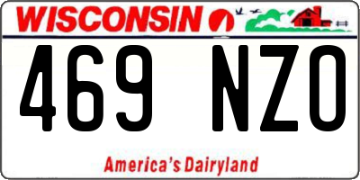WI license plate 469NZO
