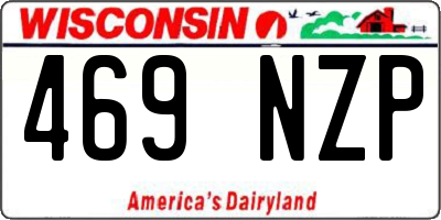 WI license plate 469NZP