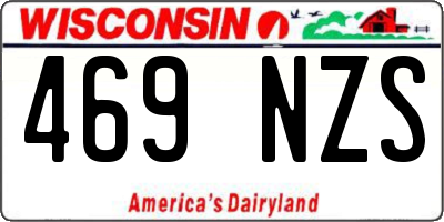 WI license plate 469NZS
