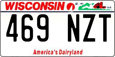 WI license plate 469NZT