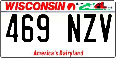 WI license plate 469NZV