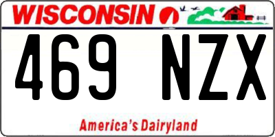 WI license plate 469NZX