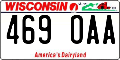 WI license plate 469OAA