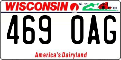 WI license plate 469OAG