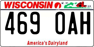 WI license plate 469OAH