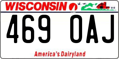 WI license plate 469OAJ