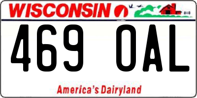 WI license plate 469OAL