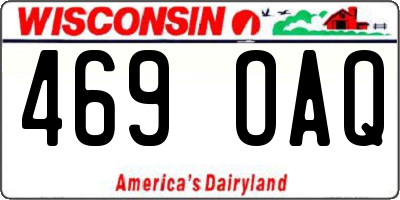 WI license plate 469OAQ