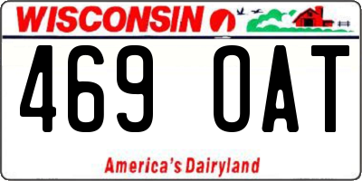WI license plate 469OAT