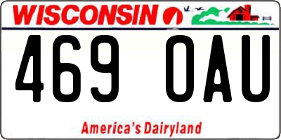 WI license plate 469OAU