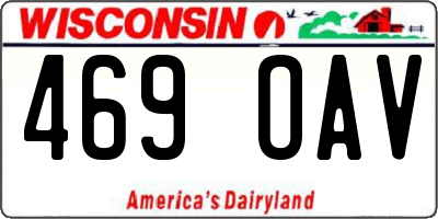 WI license plate 469OAV