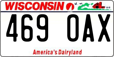 WI license plate 469OAX