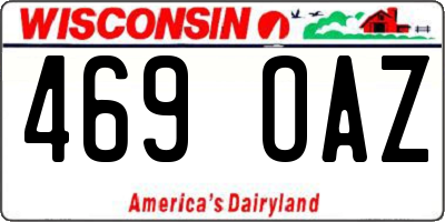 WI license plate 469OAZ