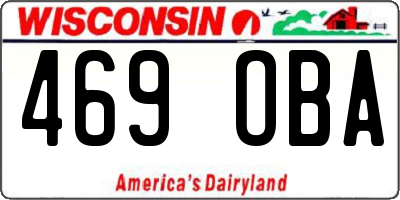 WI license plate 469OBA
