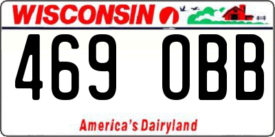 WI license plate 469OBB